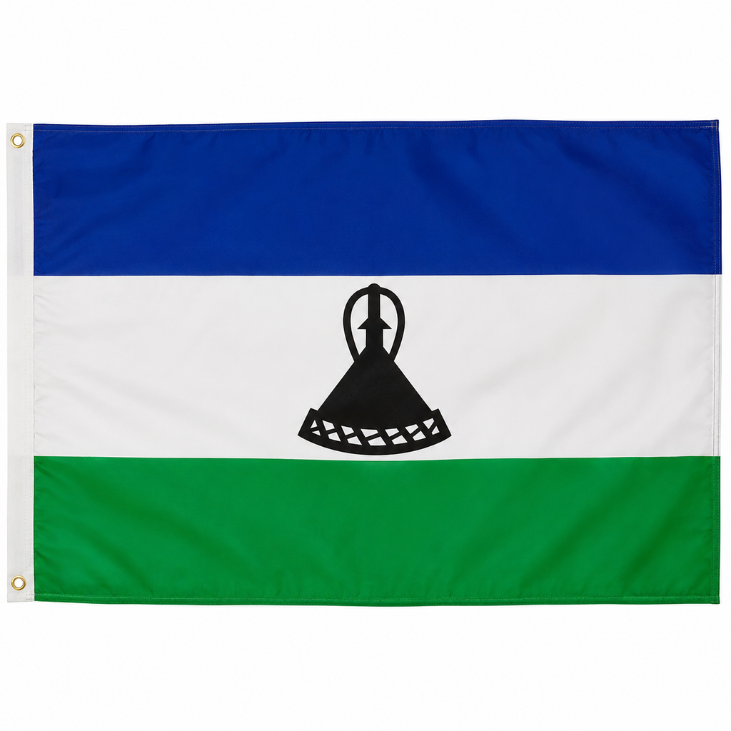 Lesotho Flag 2'x3' to 5'x8' Nylon