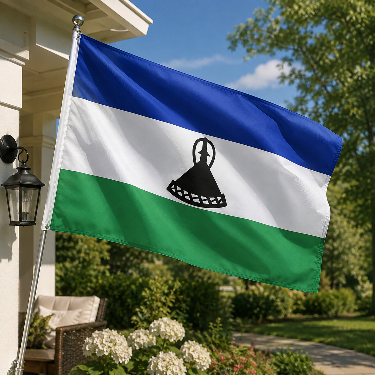 Lesotho Flag 2'x3' to 5'x8' Nylon