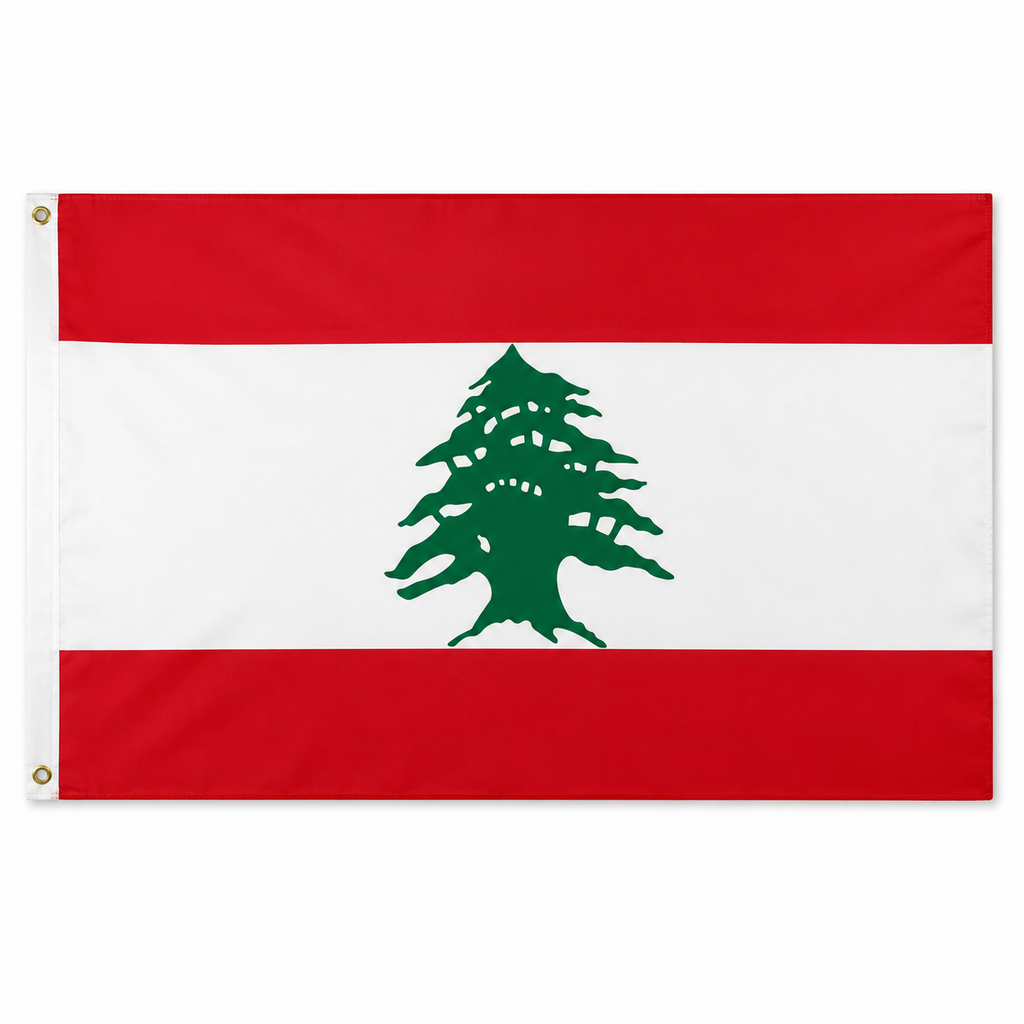 Lebanon Flag 2'x3' to 5'x8' Nylon