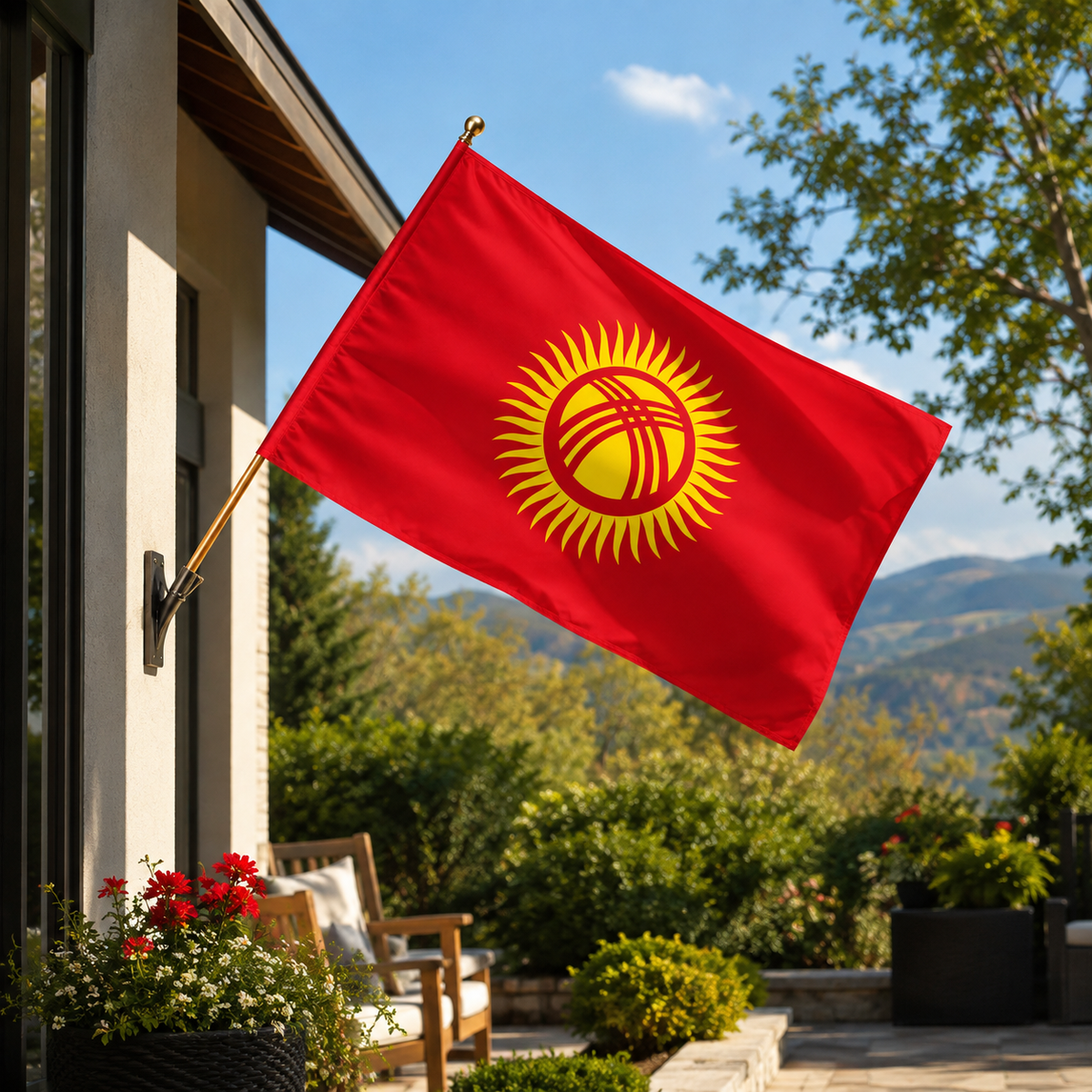 Kyrgyzstan Flag 2'x3' to 5'x8' Nylon