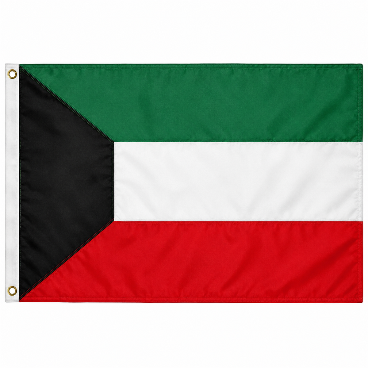 Kuwait Flag 2'x3' to 5'x8' Nylon