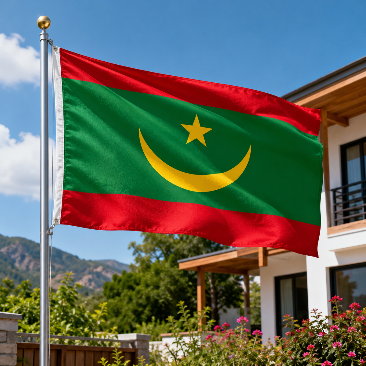 Mauritania Flag 2'x3' to 5'x8' Nylon