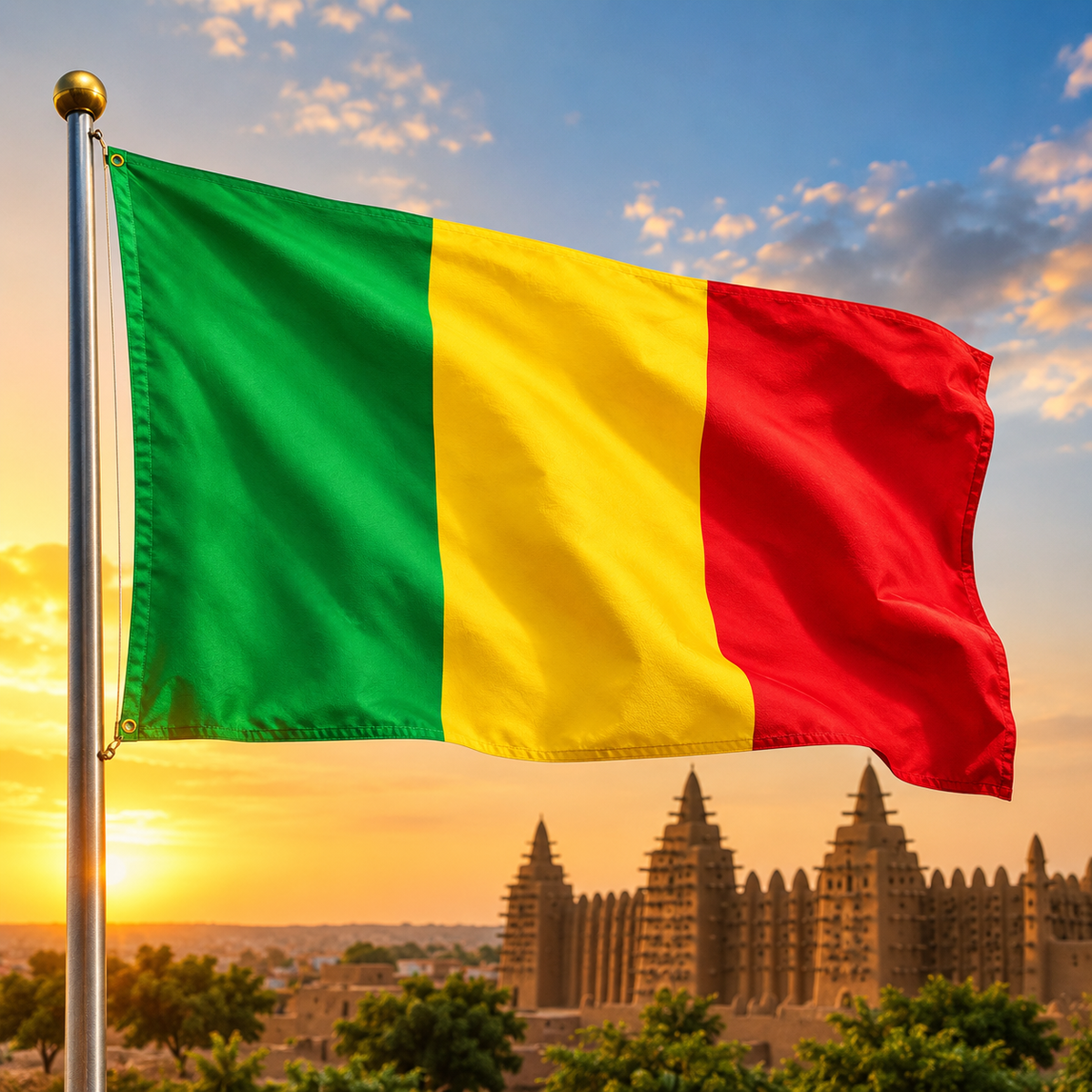 Mali Flag 2'x3' to 5'x8' Nylon