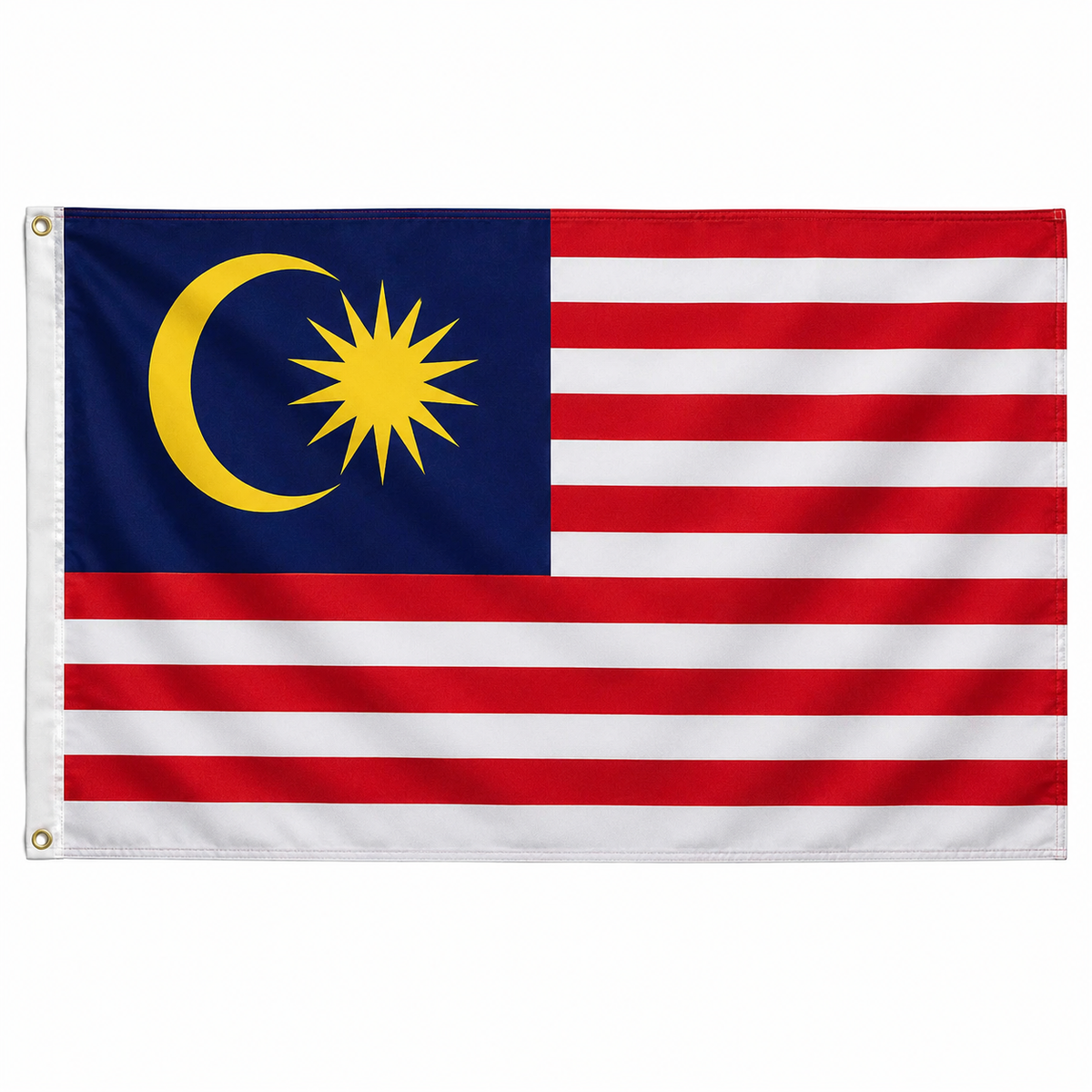 Malaysia Flag 2'x3' to 5'x8' Nylon