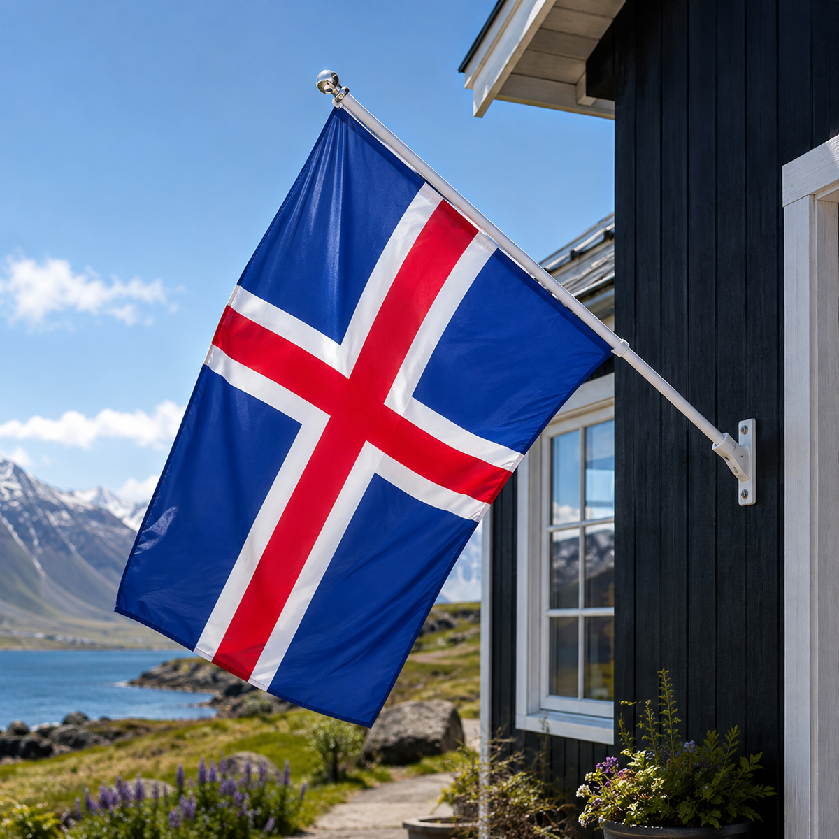 Iceland Flag 2'x3' to 5'x8' Nylon