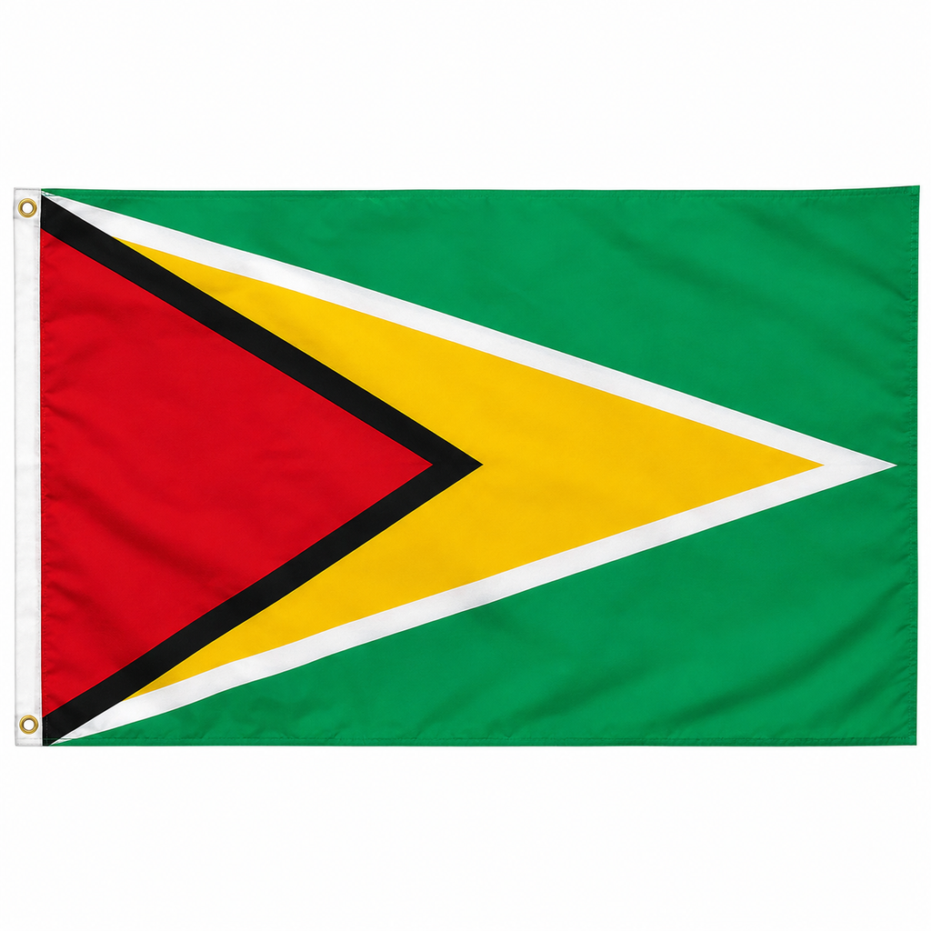 Guyana Flag 2'x3' to 5'x8' Nylon