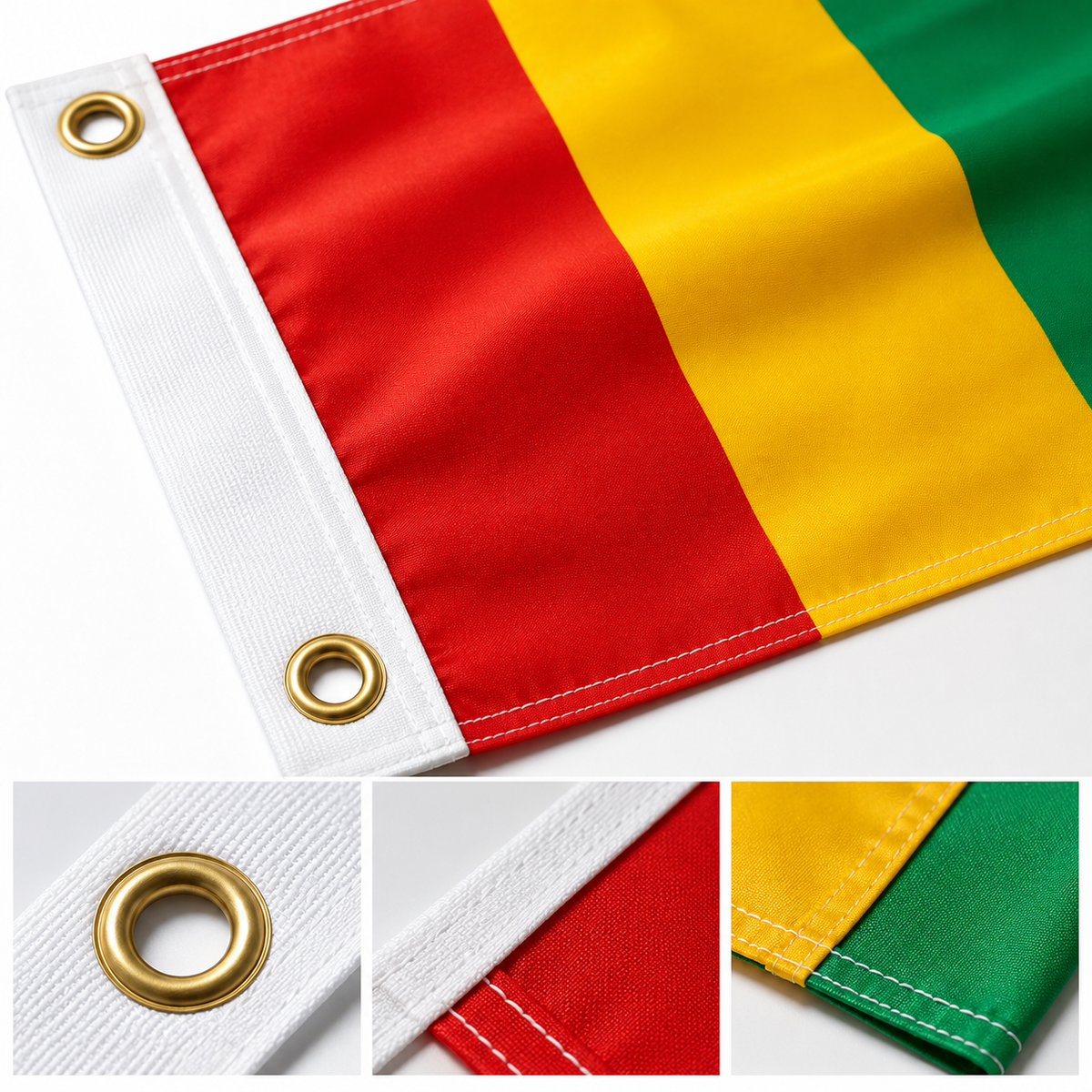 Guinea Flag 2'x3' to 5'x8' Nylon