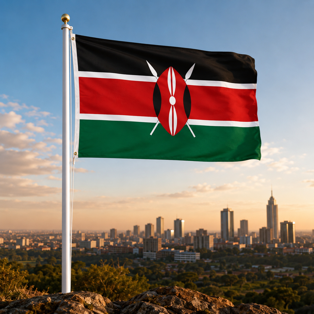 Kenya Flag 2'x3' to 5'x8' Nylon