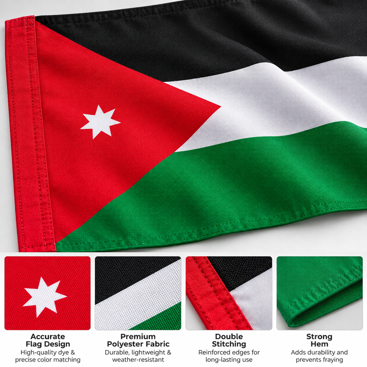 Jordan Flag 2'x3' to 5'x8' Nylon