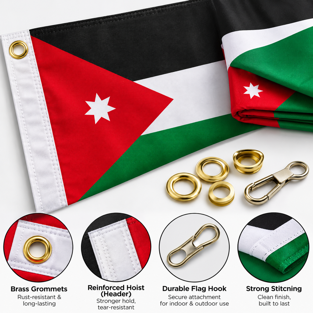 Jordan Flag 2'x3' to 5'x8' Nylon