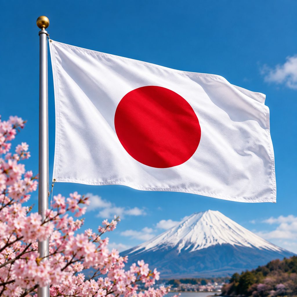 Japan Flag 2'x3' to 5'x8' Nylon