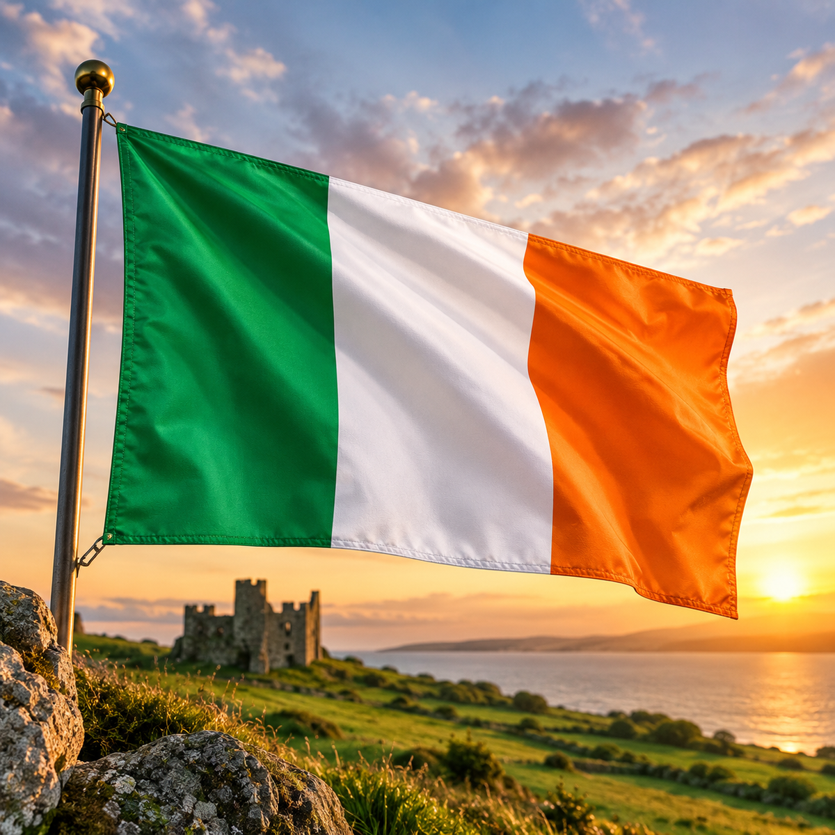 Ireland Flag 2'x3' to 5'x8' Nylon