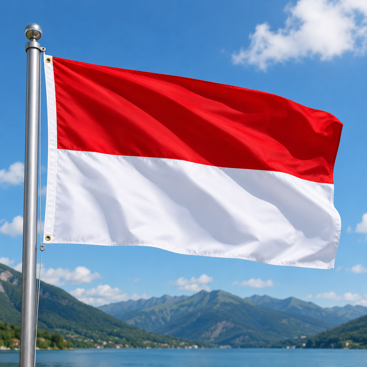 Indonesia Flag 2'x3' to 5'x8' Nylon