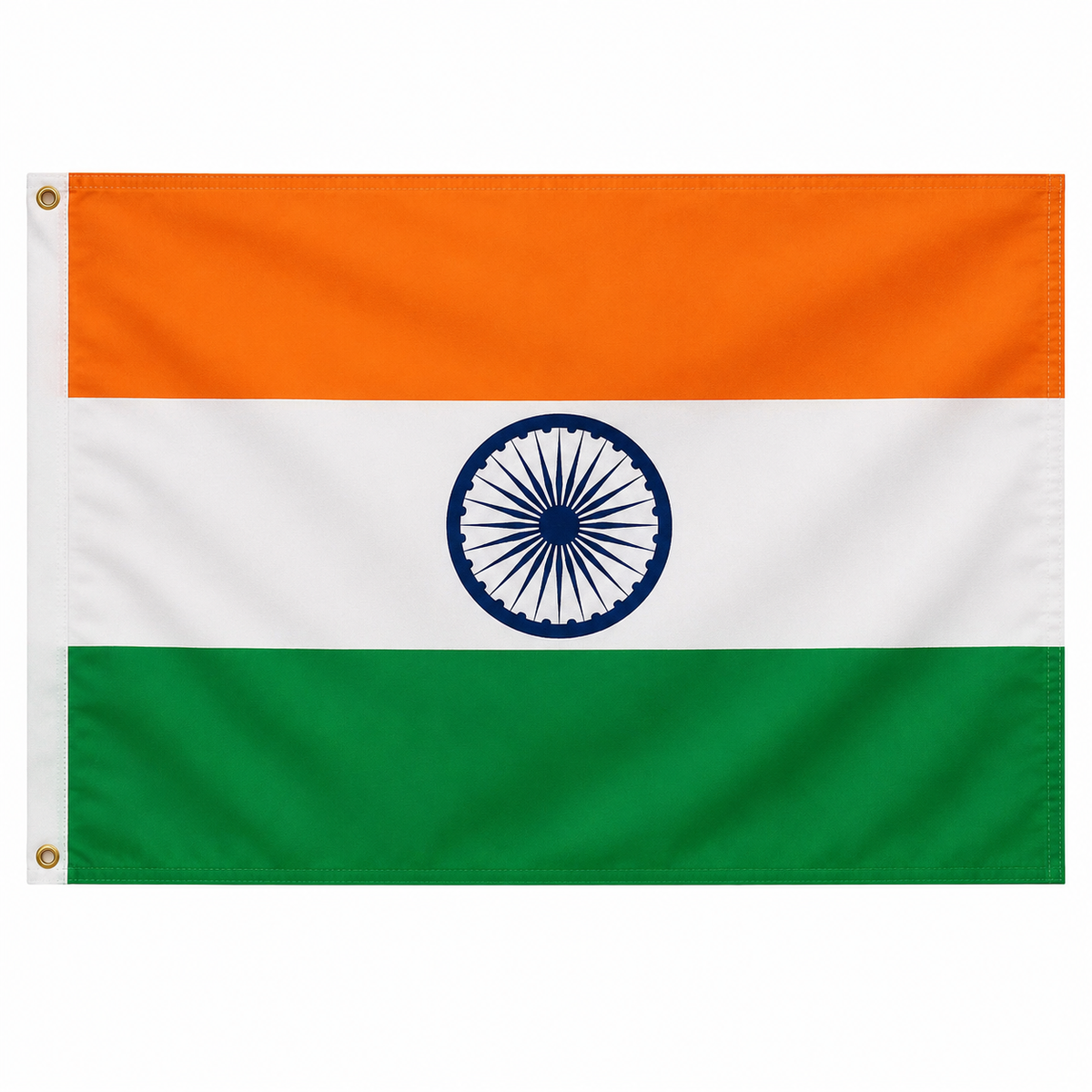 India Flag 2'x3' to 5'x8' Nylon