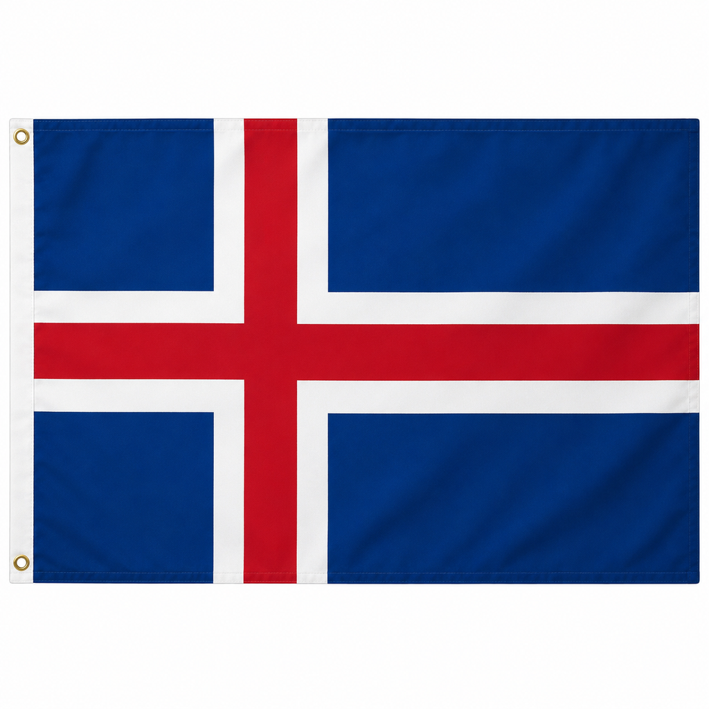 Iceland Flag 2'x3' to 5'x8' Nylon