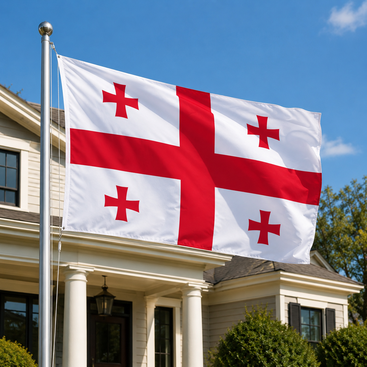 Georgia Flag 2'x3' to 5'x8' Nylon