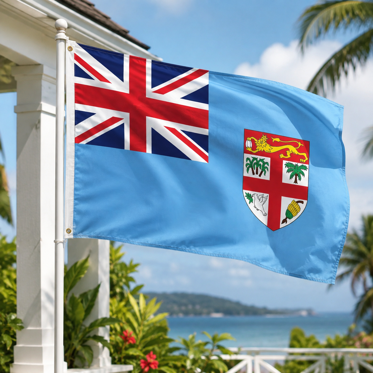 Fiji Flag 2'x3' to 5'x8' Nylon