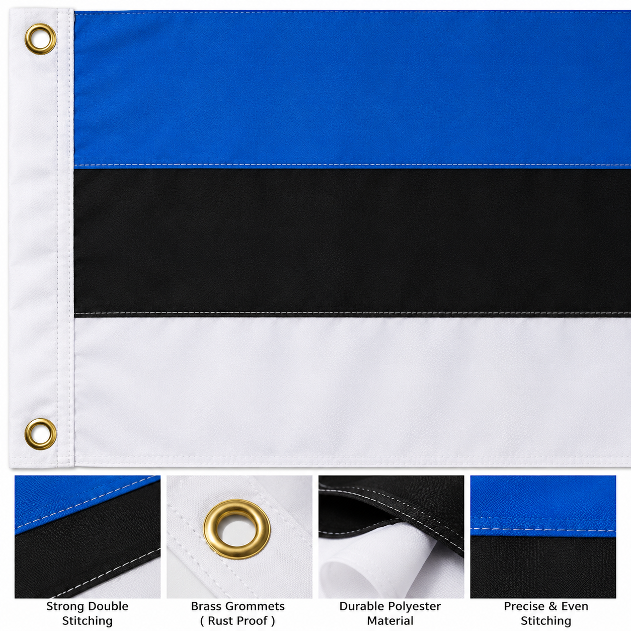 Estonia Flag 2'x3' to 5'x8' Nylon