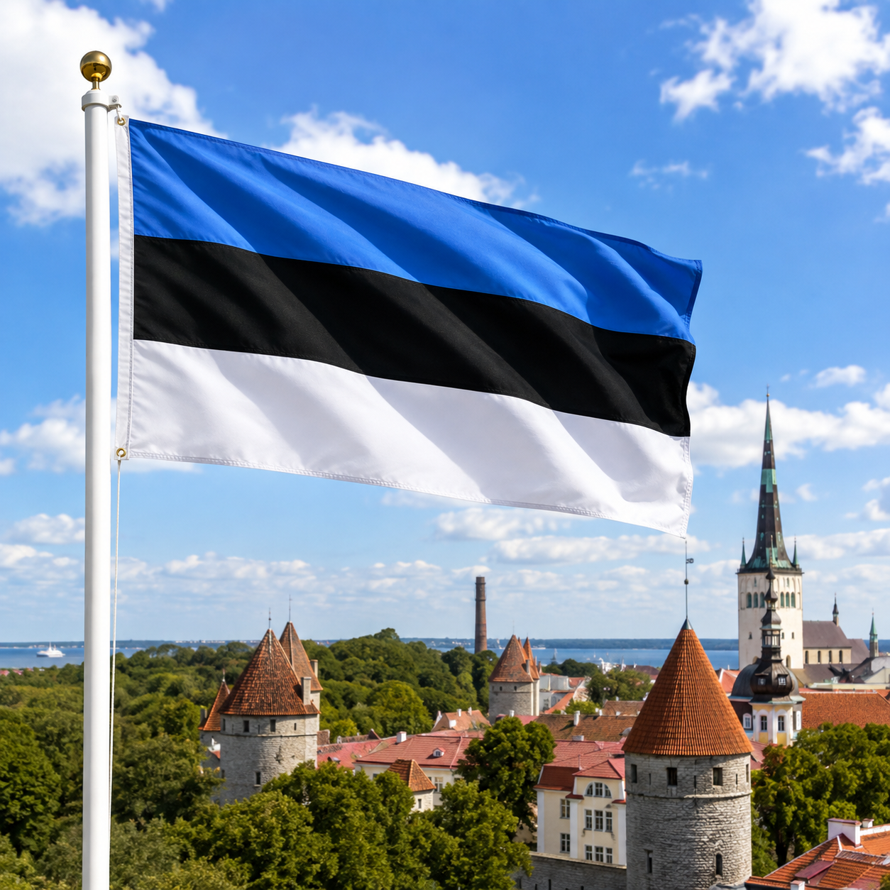 Estonia Flag 2'x3' to 5'x8' Nylon