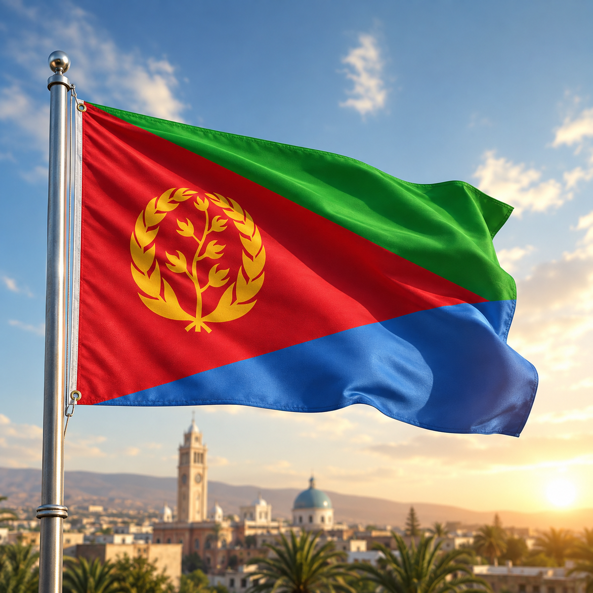 Eritrea Flag 2'x3' to 5'x8' Nylon