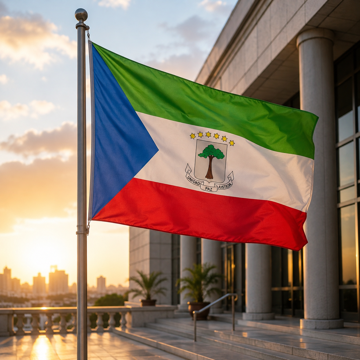 Equatorial Guinea Flag 2'x3' to 5'x8' Nylon