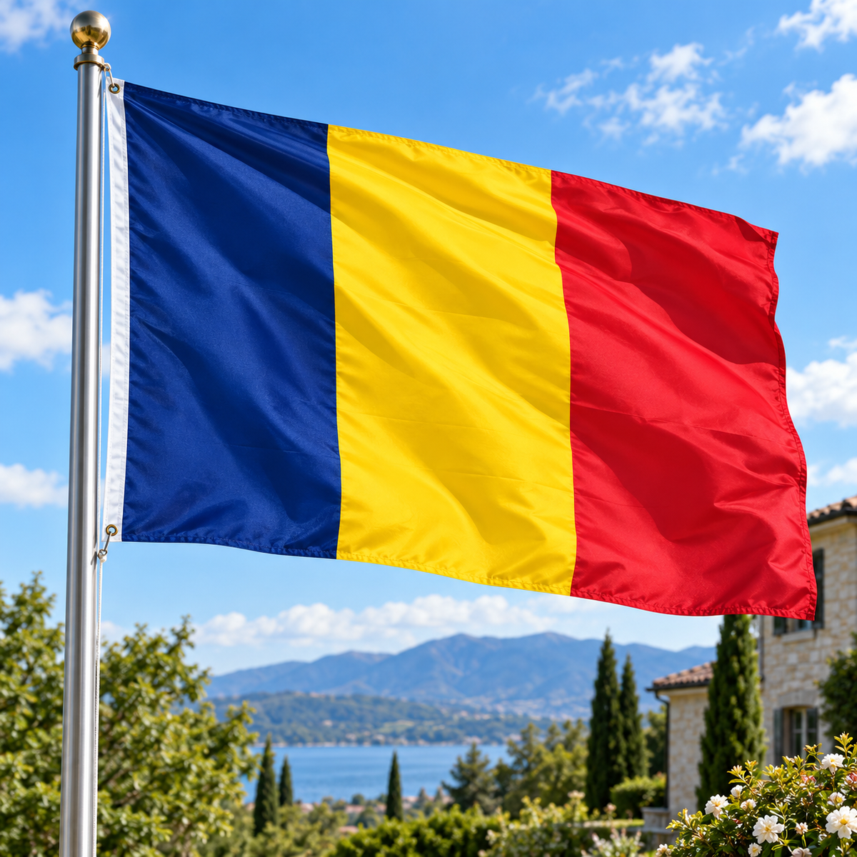 Chad Flag 2'x3' to 5'x8' Nylon