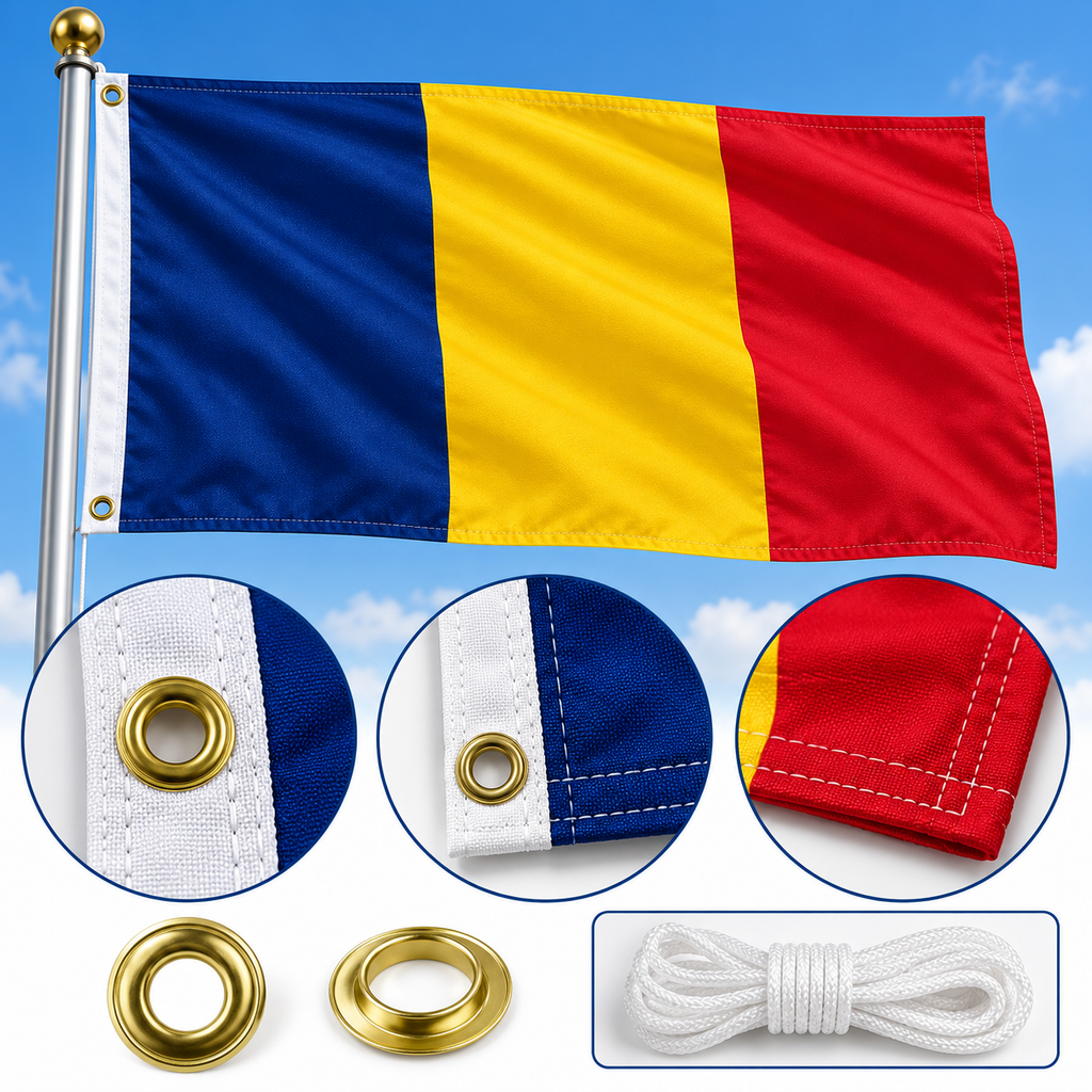 Chad Flag 2'x3' to 5'x8' Nylon