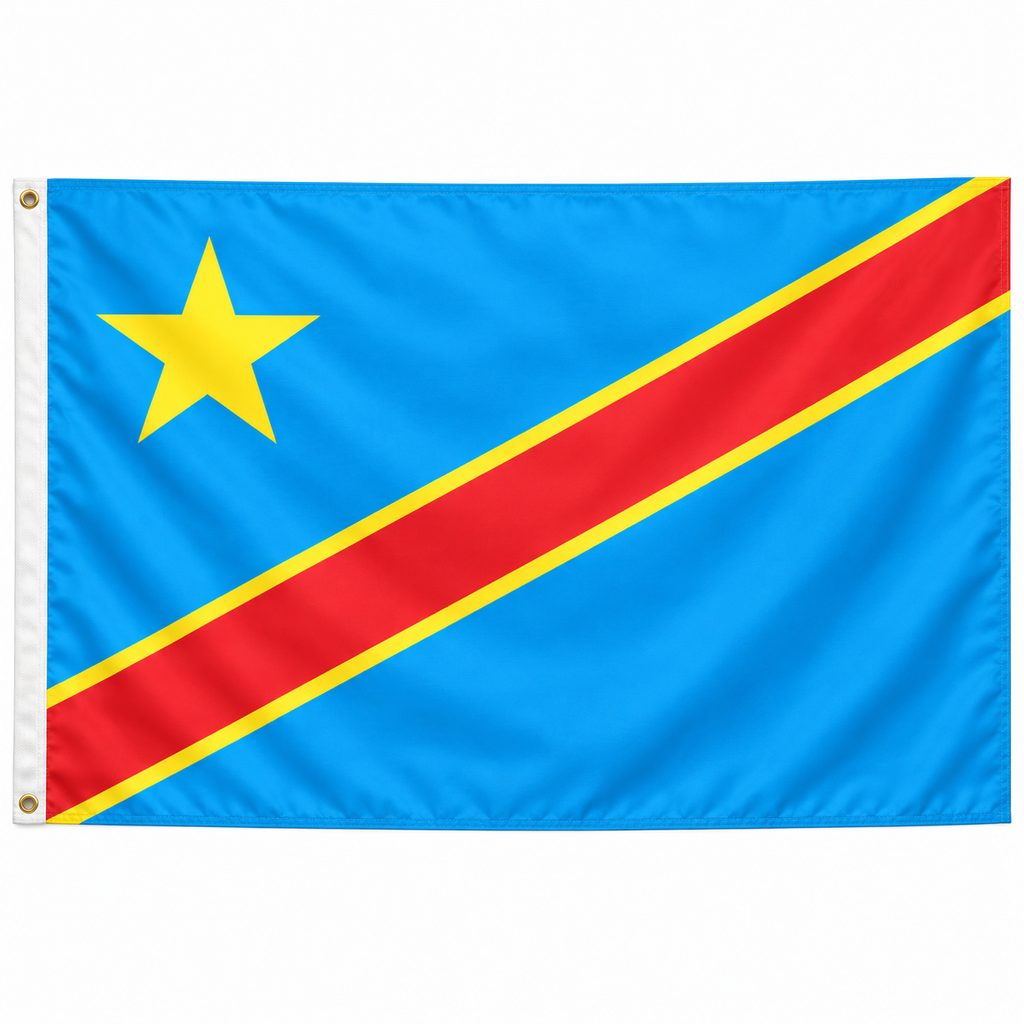 Democratic Republic of the Congo Flag 2'x3' to 5'x8' Nylon