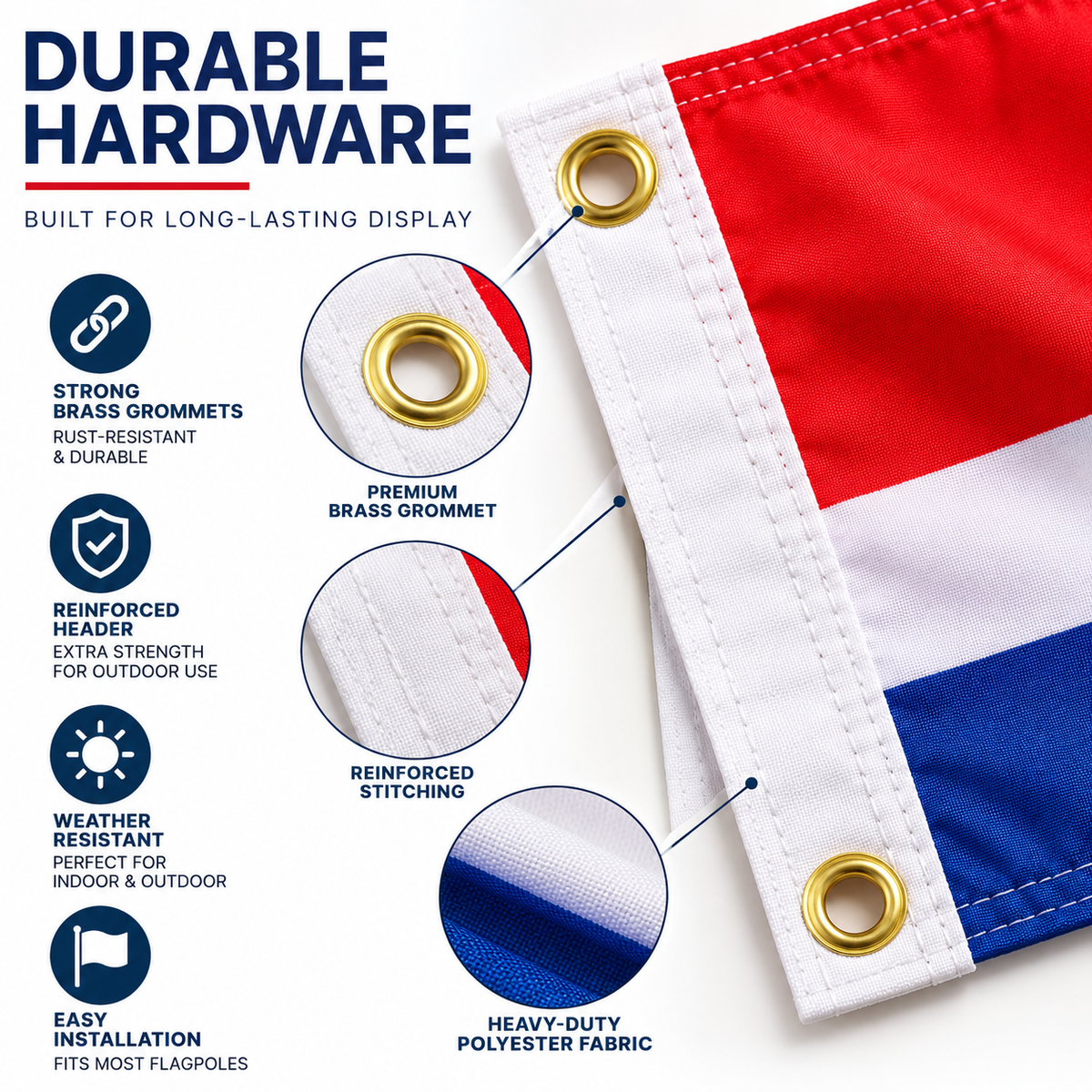 Croatia Flag 2'x3' to 5'x8' Nylon