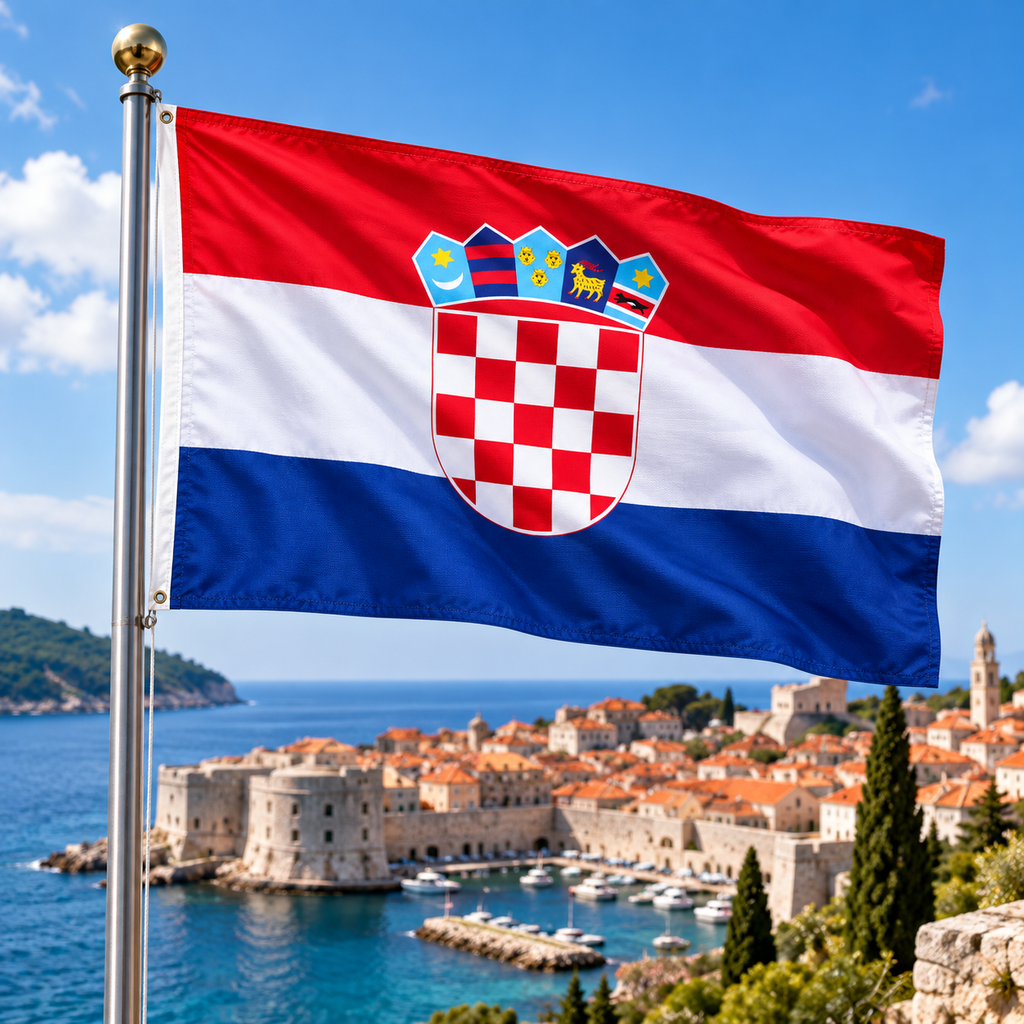 Croatia Flag 2'x3' to 5'x8' Nylon