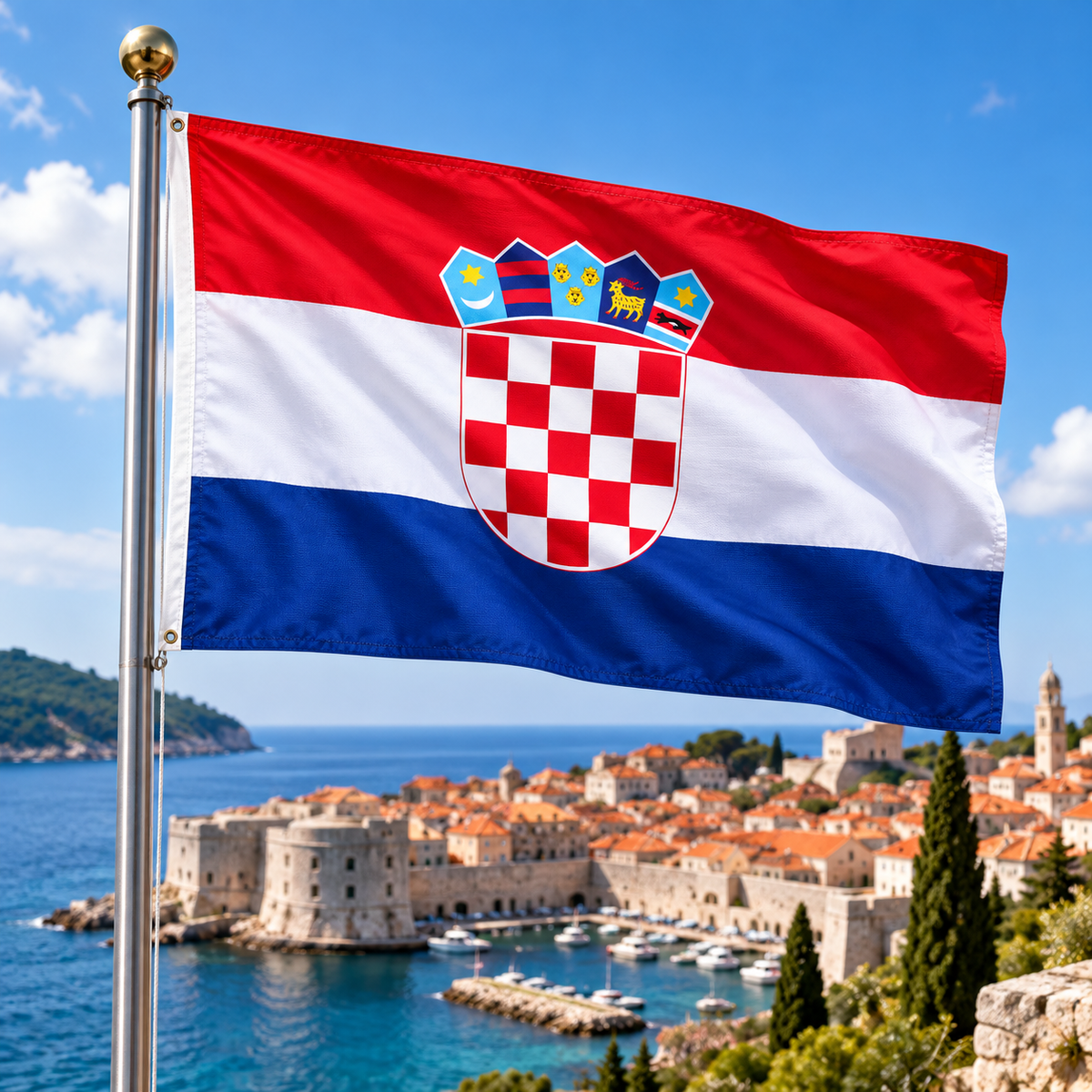 Croatia Flag 2'x3' to 5'x8' Nylon