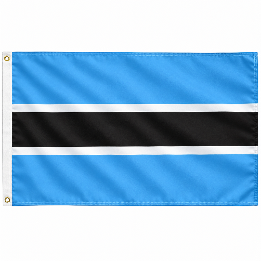 Botswana Flag 2'x3' to 5'x8' Nylon