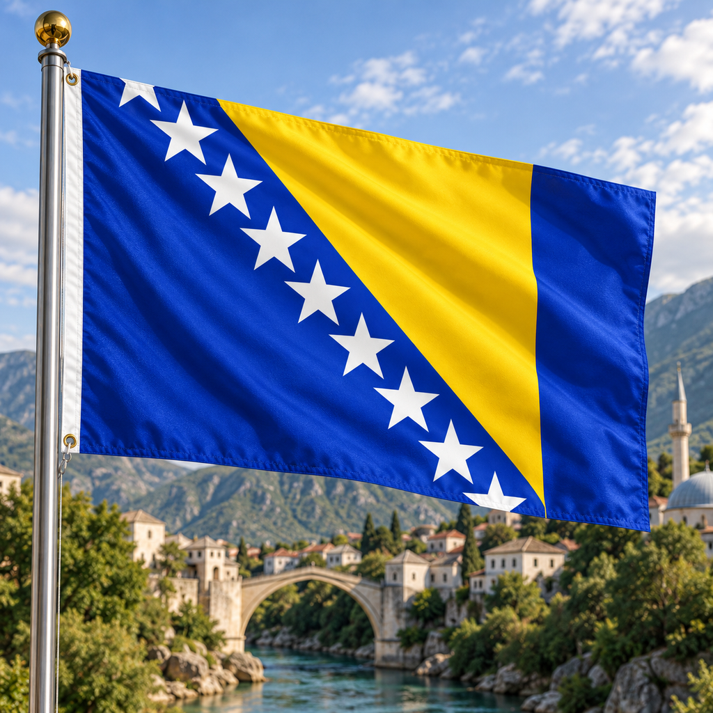 Bosnia-Herzegovina Flag 2'x3' to 5'x8' Nylon