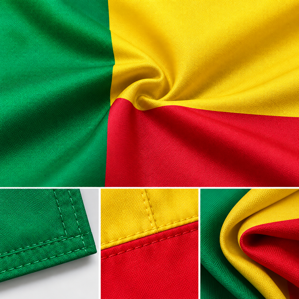 Benin Flag 2'x3' to 5'x8' Nylon