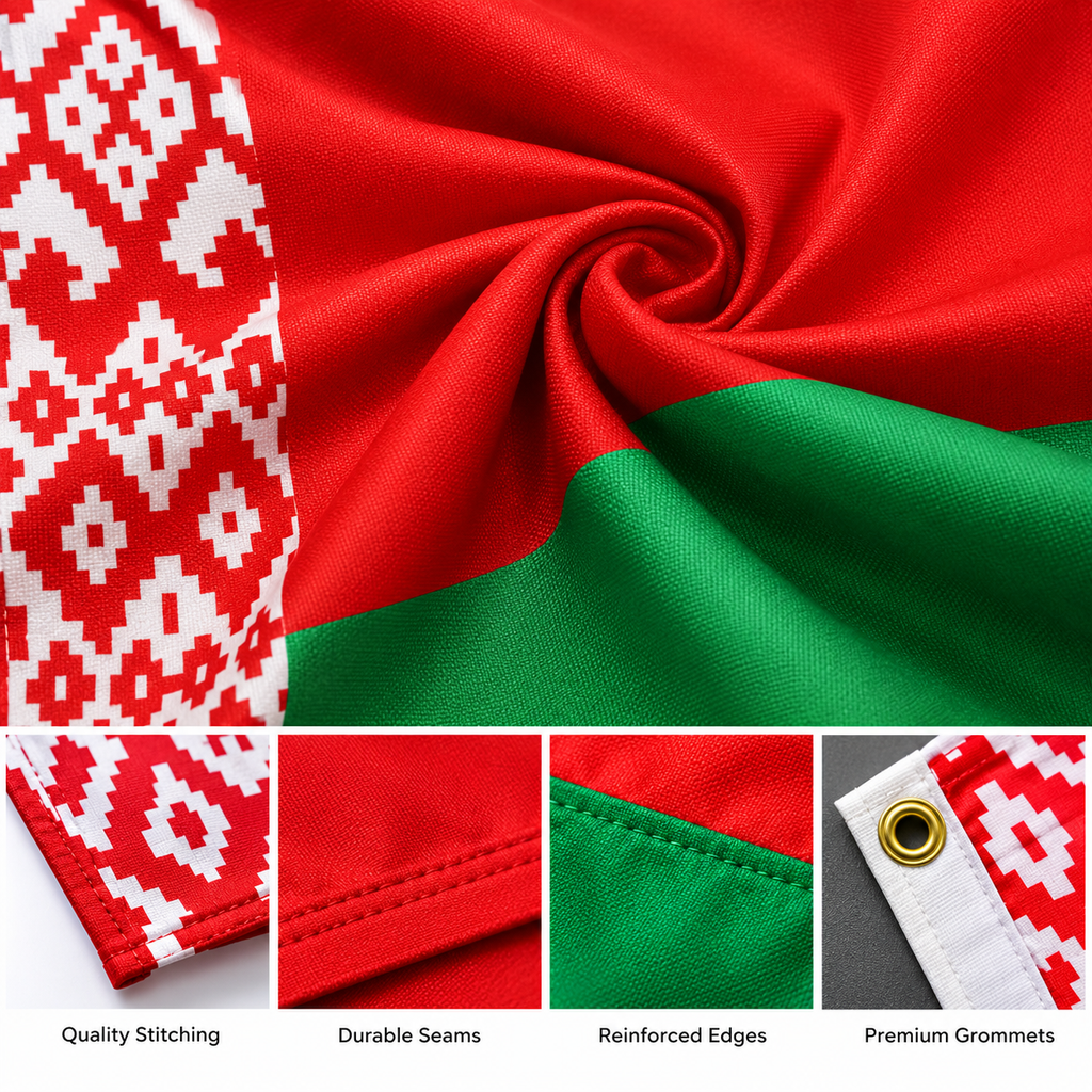 Belarus Flag 2'x3' to 5'x8' Nylon