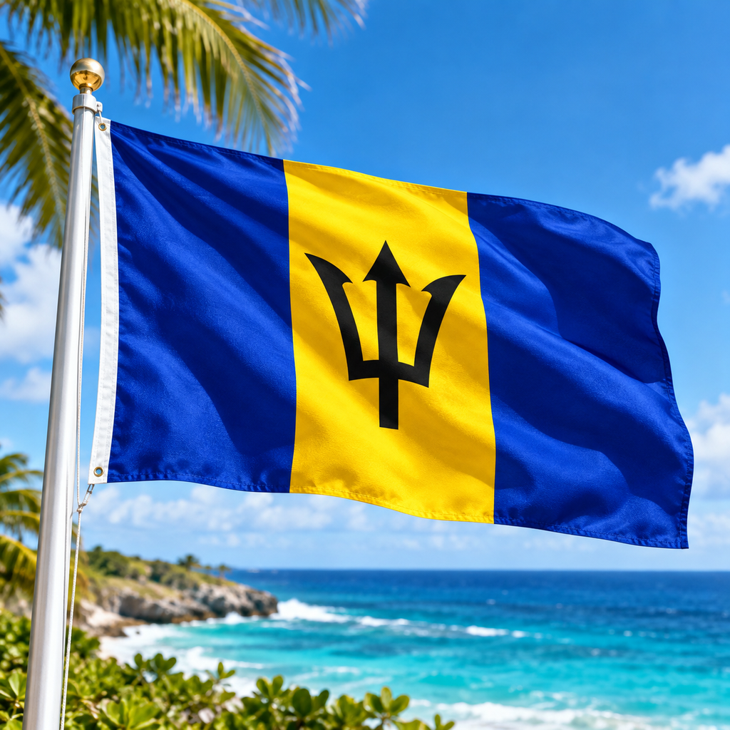 Barbados Flag 2'x3' to 5'x8' Nylon