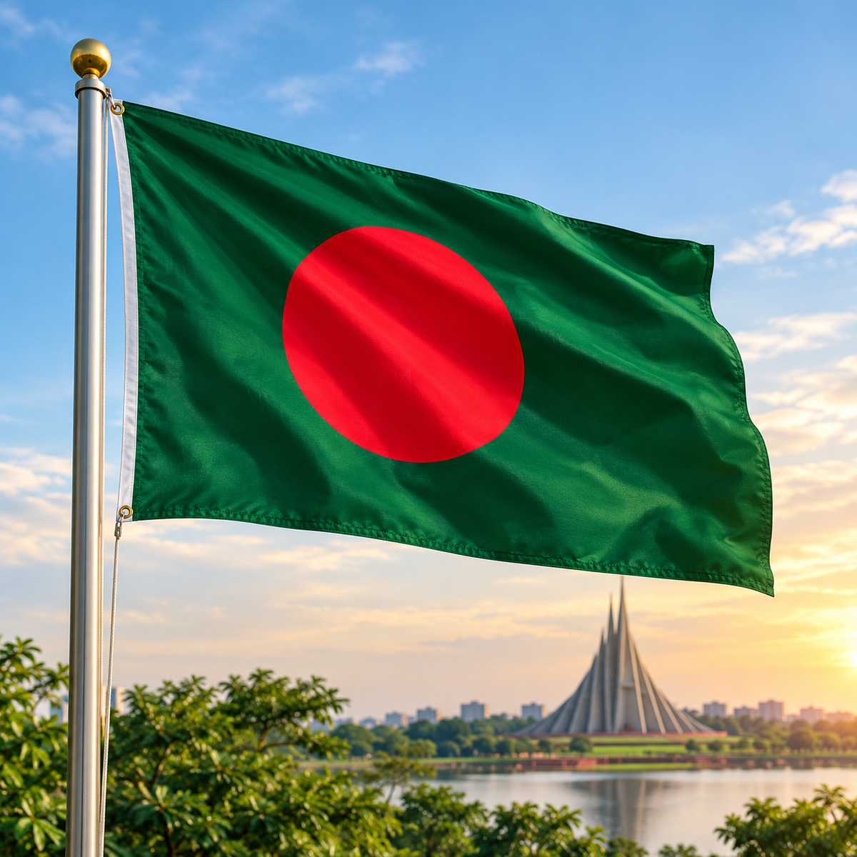 Bangladesh Flag 2'x3' to 5'x8' Nylon