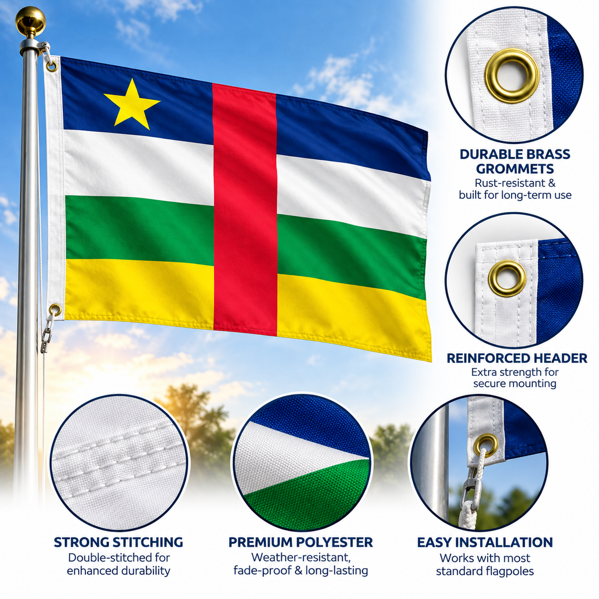 Central African Republic Flag