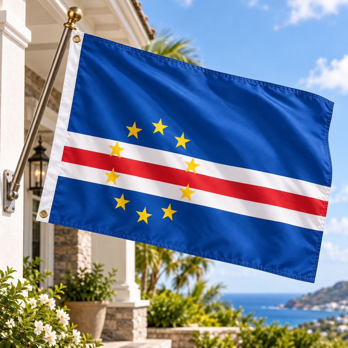 Cape Verde Flag 2'x3' to 5'x8' Nylon