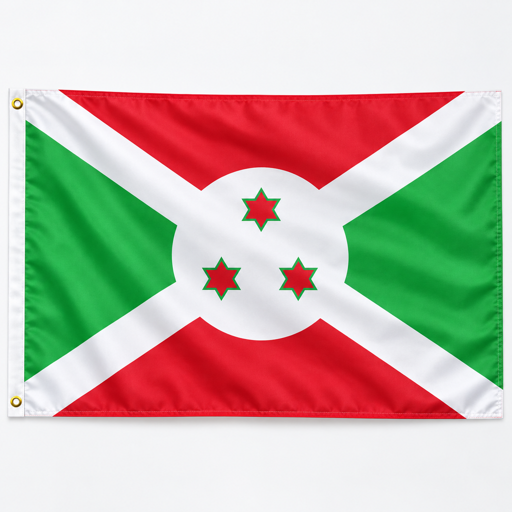 Burundi Flag 2'x3' to 5'x8' Nylon