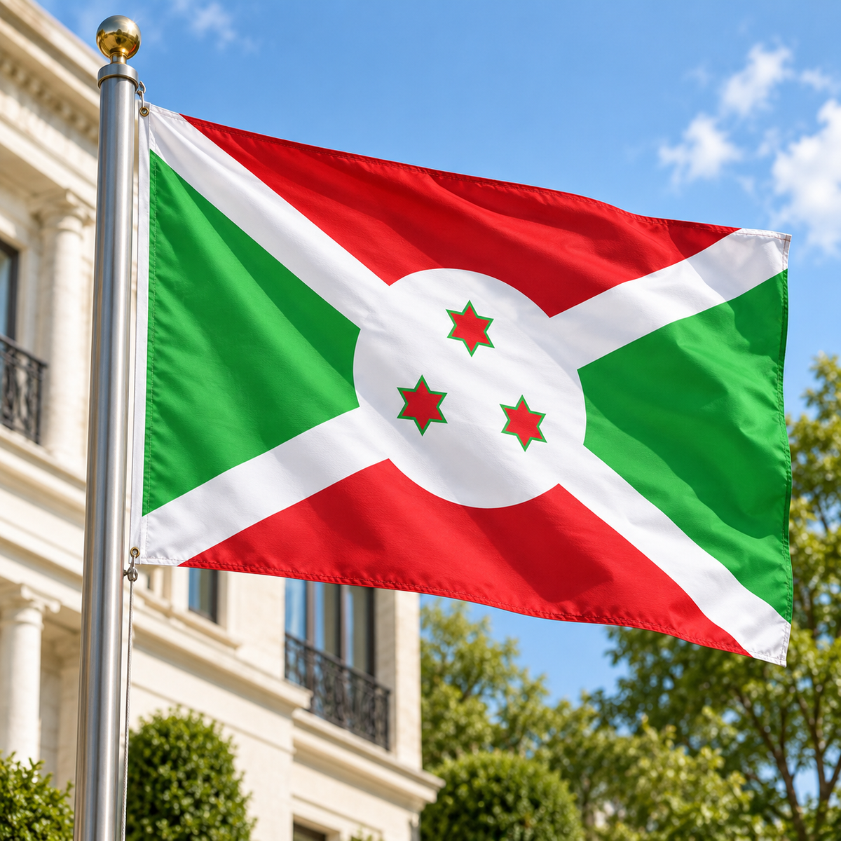 Burundi Flag 2'x3' to 5'x8' Nylon
