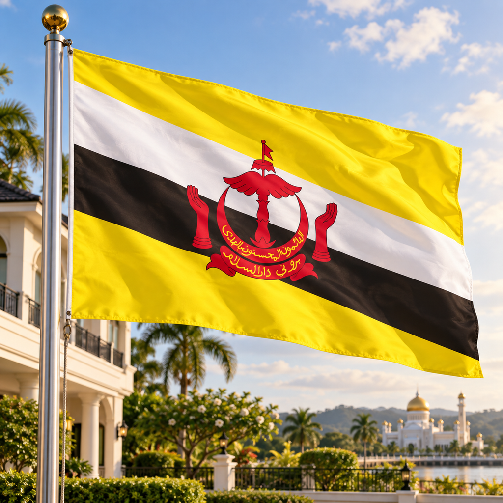 Brunei Flag 2'x3' to 5'x8' Nylon