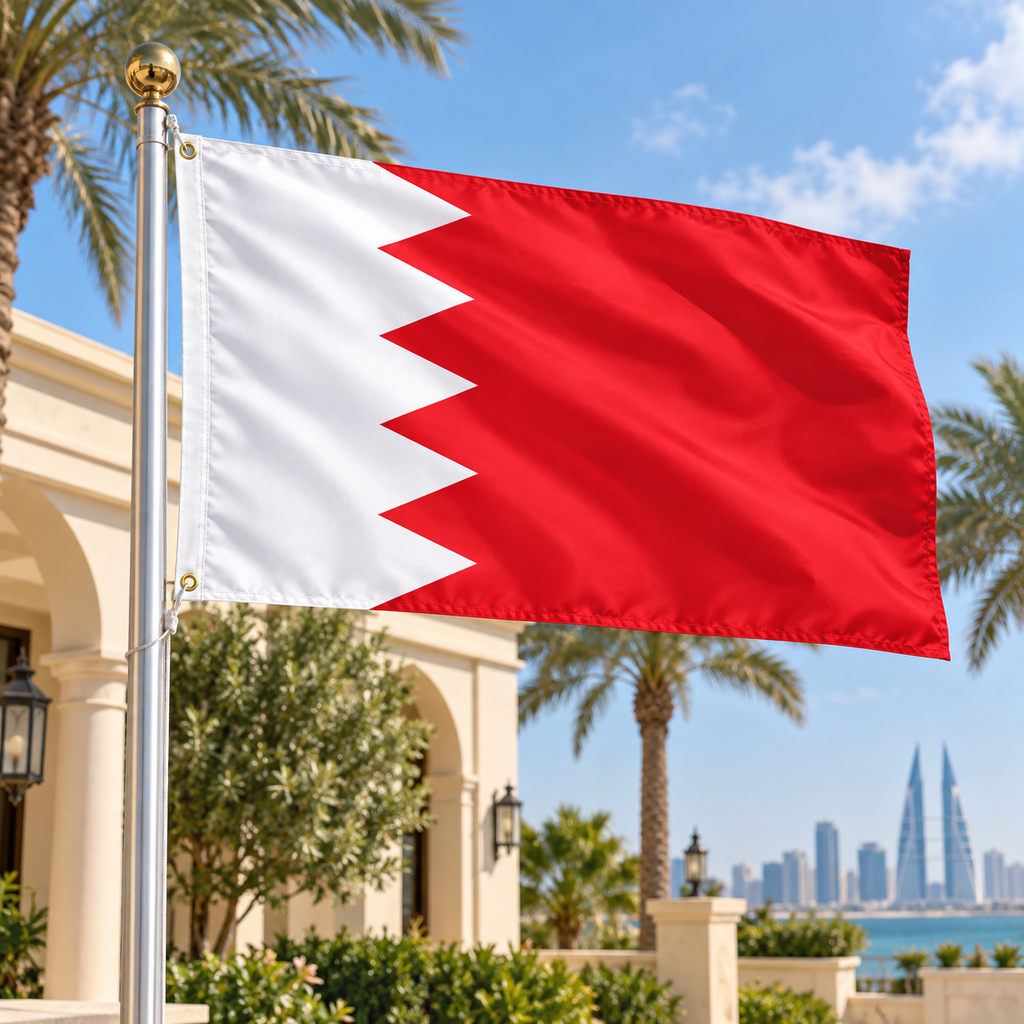 Bahrain Flag 2'x3' to 5'x8' Nylon