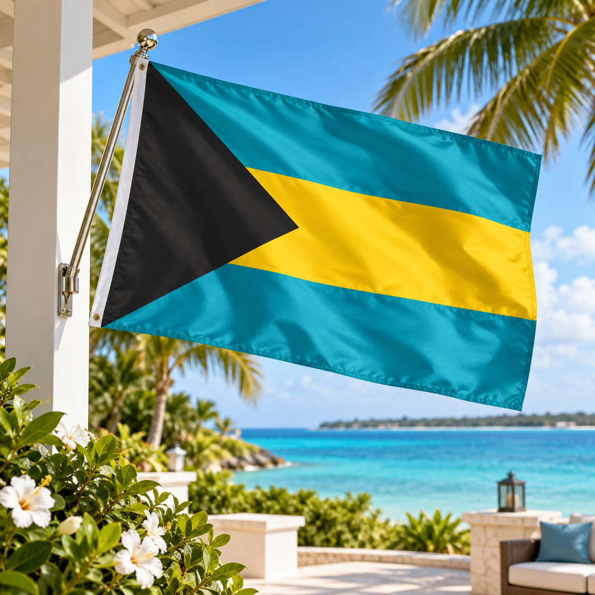 Bahamas Flag 2'x3' to 5'x8' Nylon
