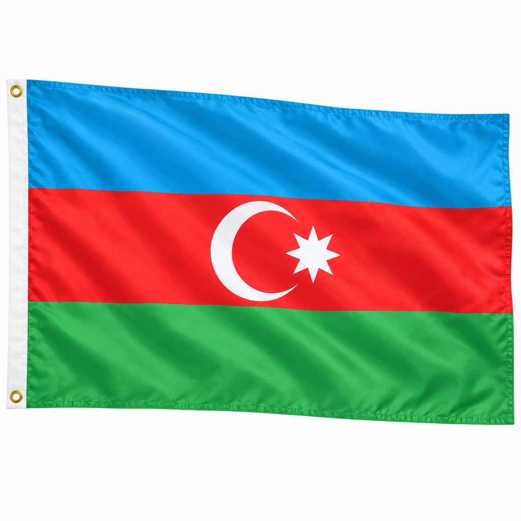 Azerbaijan Flag 2'x3' to 5'x8' Nylon
