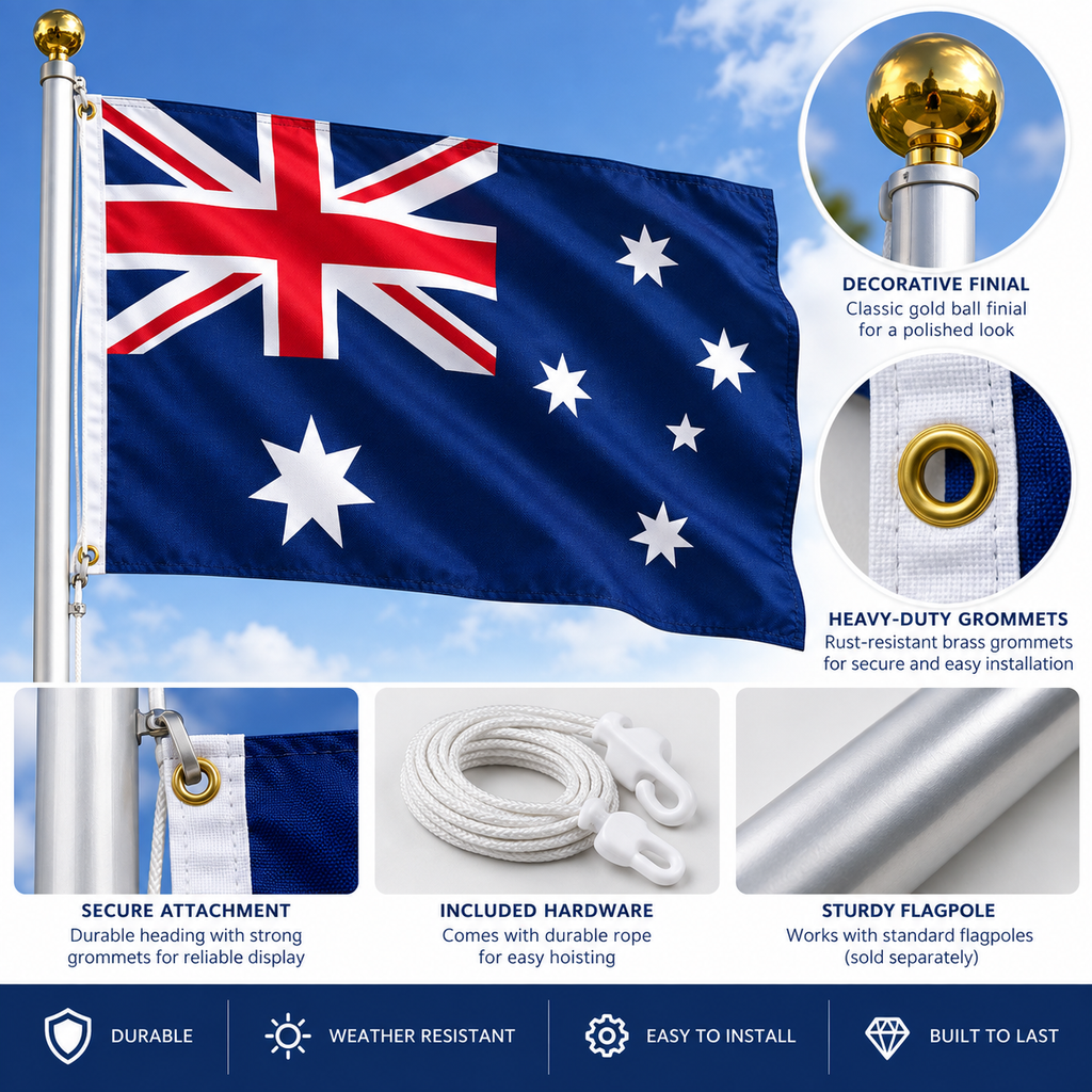 Australia Flag 2'x3' to 5'x8' Nylon