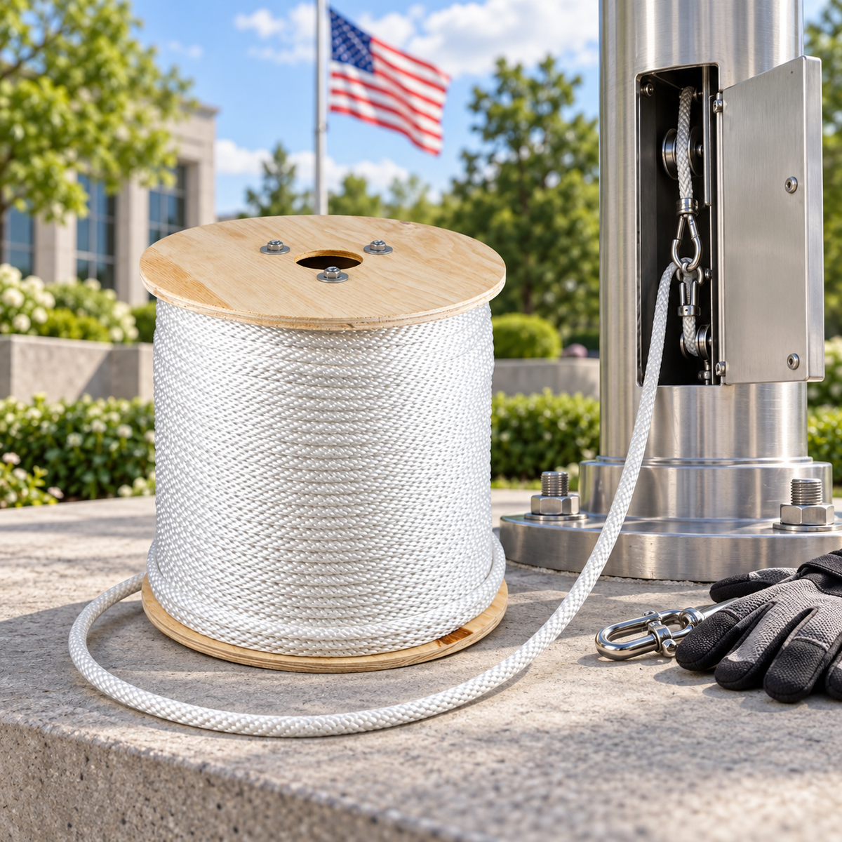 Polyester Wire Center Flagpole Rope