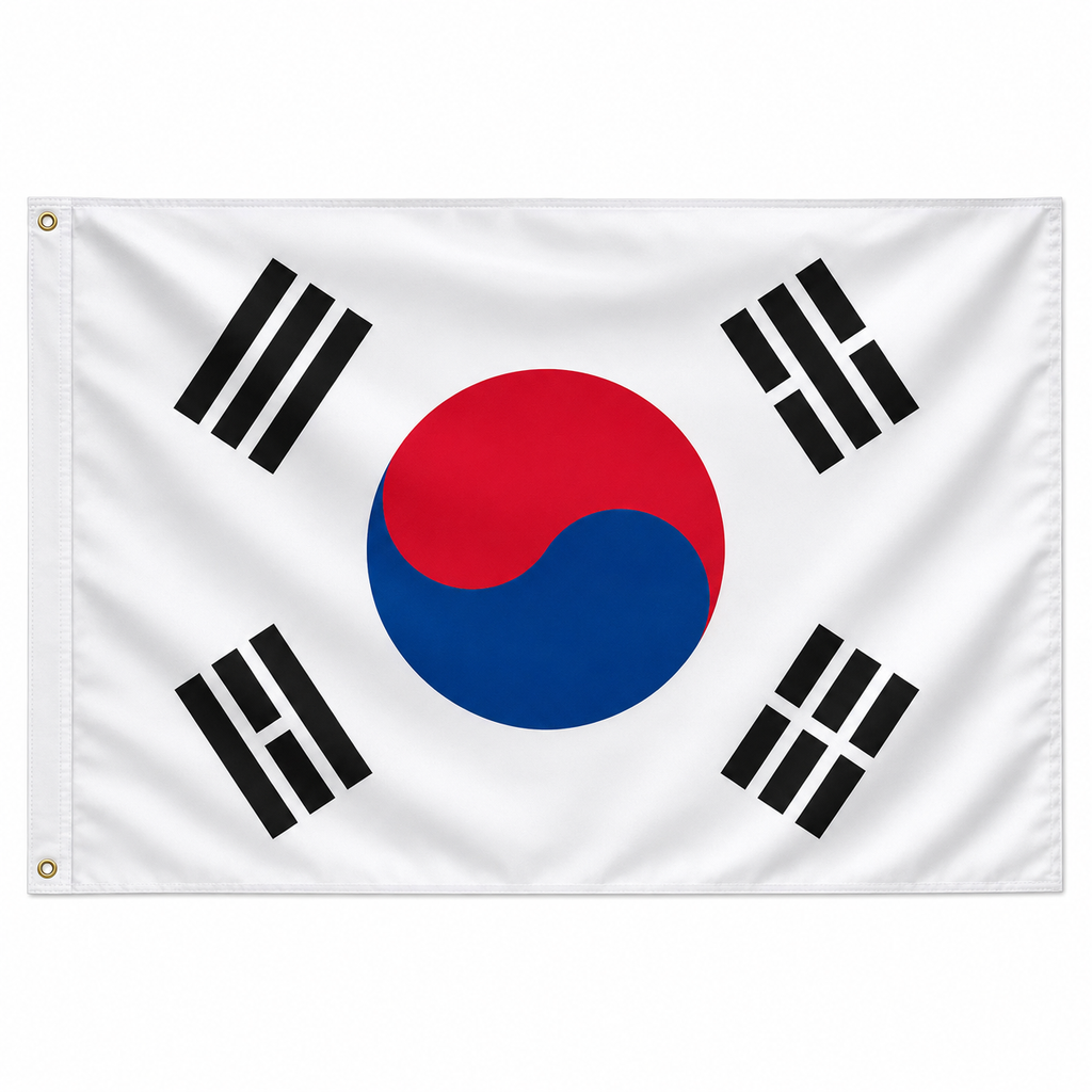 South Korea Flag 2'x3' to 5'x8' Nylon