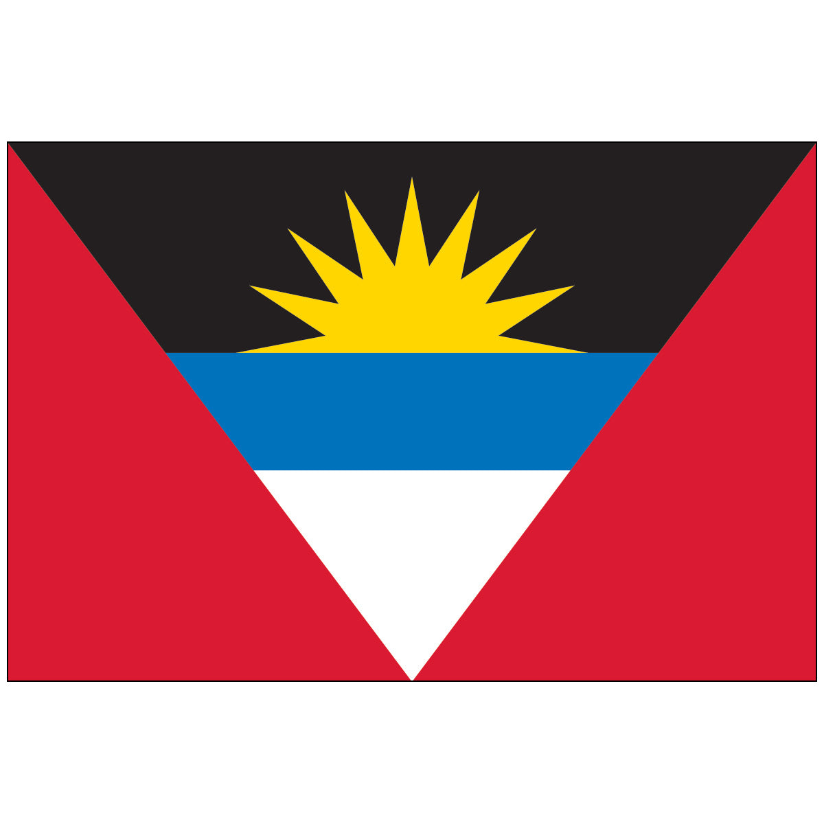 Antigua-Flag-National-Flags-International-Flags-Country Flags-Flagsource Southeast-Woodstock-GA