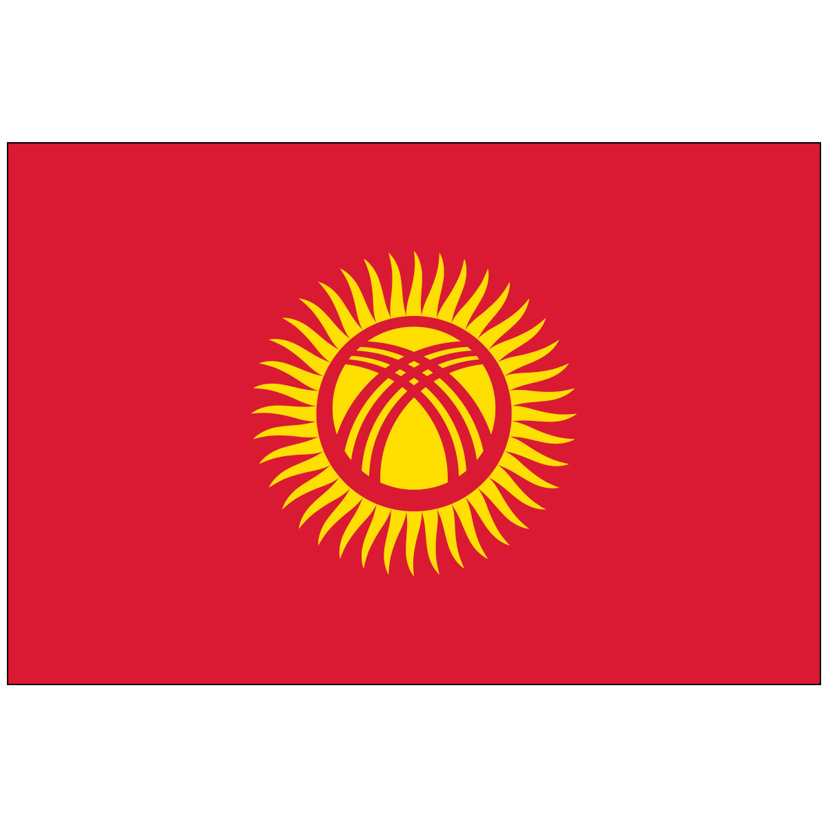 Kyrgyzstan-Flag-National-Flags-International-Flags-Country Flags-Flagsource Southeast-Woodstock-GA